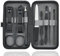 Set manicure Kit tagliaunghie Strumenti professionali per la cura delle unghie in acciaio inossidabile con custodia da viaggio in pelle 9 in 1