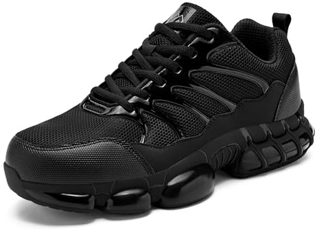 NIFOFISE Steel Toe Cap Trainers for Men Women, Lightweight Safety Trainers Work Shoes, Comfortable Breathable Non Slip Safety Boots, Air Cushion Protective Footwear for Construction Warehouse 39