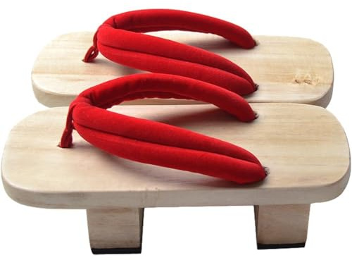 Glixoft Zuecos De Madera Japoneses Geta De Verano, Zapatillas De Mujer, Zuecos De Madera, Sandalias De Plataforma con Parte Inferior Gruesa, Tacón Alto Tradicional Japonés De Dos Dientes
