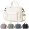 HPLQQ Bolsa Térmica Porta Alimentos, Bolsa Comida Trabajo con Correa Ajustable, Lunch Bag Bolsa Almuerzo Isotermica Impermeable para Mujer Trabajo, Oficina, Colegio y Picnic,A3-Beige