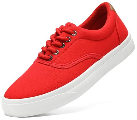 sharllen Uomo Tela Scarpe Basso Top Sneaker Allenatori Casual Lace Up Spessa Suola Traspirante Moda Plimsolls Pompe Scarpe da Tennis per Gli Uomini