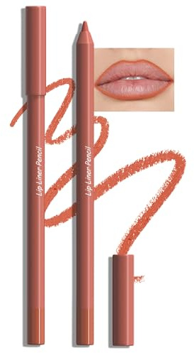Jutqut 2Pcs Matte Lip Liner with Sharpener, Wasserfester & Langanhaltender Lippenkonturenstift, Smudge-proof Lipliner, Soft Texture Lip Liner Pencil, Precise Application & Contouring