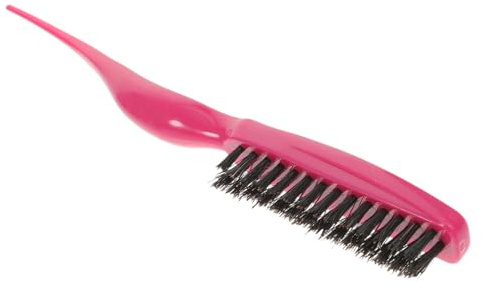 NIYANGLE Cepillo De Cerdas De Jabalí Para Cardar Negro Pequeño Ergonómico Desenredante Para Cabello Adecuado Para Peluquería Fácil De Llevar
