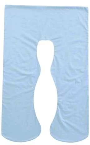 UPKOCH Funda para Cojín Embarazo Forma u Soporte Ergonómico para Dormir Lado y Lumbar Anti-Desgaste Color Azul para Maternidad y Descanso Seguro