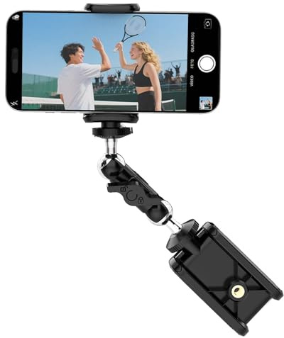 Lupholue Support de téléphone en Filet de clôture, kit de Fixation révolutionnaire pour Filmer Le Football et Le Tennis, for GoPro, iPhone 17/16/15/14, la Plupart des caméras d'action et Smartphones