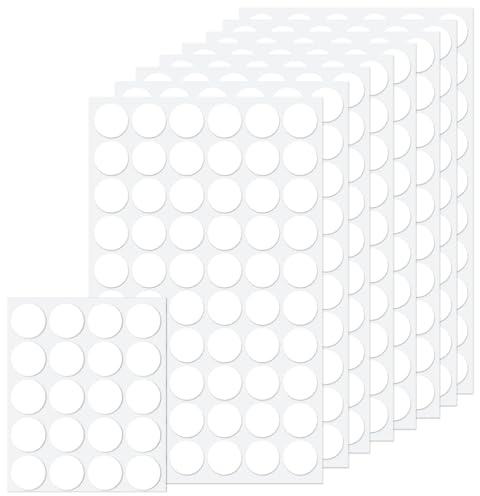 500 stycken dubbelsidiga självhäftande prickar genomskinliga, 20 mm x 0,5 mm runda klistermärken självhäftande avtagbara inga spår, vattentäta punktklistermärken för affischer, ballong, papper