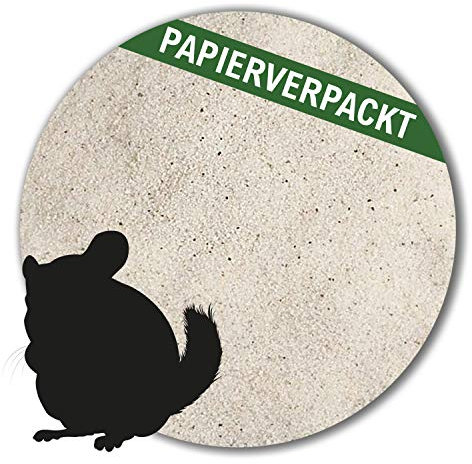 Anbobo 15 kg Chinchillasand Badesand hocherhitzt keimfrei samtweich weiß umweltfreundlich papierverpackt