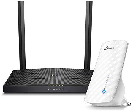 TP-Link Archer VR400 Modem Router + RE190 Ripetitore WiFi Wireless, OneMesh Kit per Casa Grande