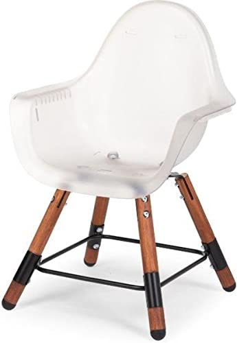 Evolu 2 Baby High Chair - 2 in 1 Convertible Weaning Chair for Babies and Toddlers with 2 Height Settings - 6 Months Plus (Dark Natural / Anthracite Frosted)