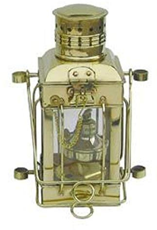 Cargo-Lampe Schiffslampe 25cm Messing Petroleumbrenner Laterne