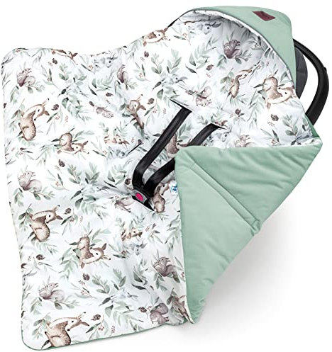 Pepi - Einschlagdecke Babyschale - 90x90 cm - Kinderwagen Decke - Babyschale Decke - Baumwolle Babydecke für Autositz - Babyeinschlagdecke