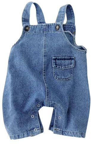 ACMEDE Salopette d'été en jean bebe fille Garçons 3-6-9-12 mois Enfants garçon fille Salopette Courte Denim Pantalon Courte Shorts Jean Salopette en denim pour tout-petit 1 2 3 ans