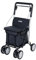 Carlett - Supermarkt-Einkaufswagen - Medizinisch geprüft - Sitz mit integrierter Rückenlehne - 4 Räder mit 3 Positionen - Kapazität 15 kg - Abnehmbare Tasche 29L - Farbe Schwarz