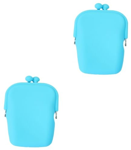 COLLBATH 2 Pz borsa cosmetica in silicone sacchetti di stoccaggio silica gel bustine borsa per il cambio dei bambini deposito di contanti pochette trucchi custodia per cellulare portamonete