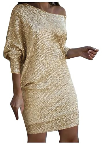 Générique Robe Strass et Paillettes Femmes - Robe De Soirée Robe Sexy à Paillettes pour Femme Robe en Maille irrégulière découpe Silm Robe en Velours pour Robe Soiree Paillette