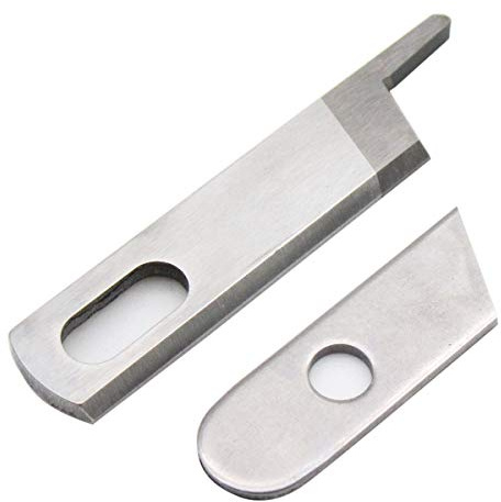 CKPSMS Marca - 1SET Cuchillo superior #412585 Cuchillo inferior #550449 Compatible con/Reemplazo para Marca Singer 14CG744,14CG754,14U555 Marca Babylock BL202, BL302, BL400 serger Machine