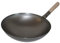 AAF Nommel ® Wok Pfanne runder Boden Ø 31 cm aus Carbon Stahl für Gasherd mit Holzgriff