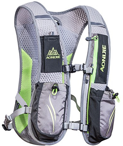 AONIJIE Running Hydration Vest Backpack for Women and Men Lightweight Trail Running Backpack 5.5L Gray