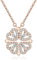 Jrêveinfini Kleeblatt Kette Halskette Damen Silber 925 Rosegold, Kleeblatt Glücksbringer Kette Anhänger Mädchen Kinder, Weihnachten Geschenk für Frauen Mama