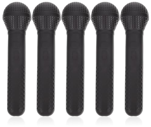 HEMOTON Microphone Jouet Enfant Simulation 18Cm Micro Karaoké Accessoire Fête Modèle Plastique Portable pour Jeux Et Performances