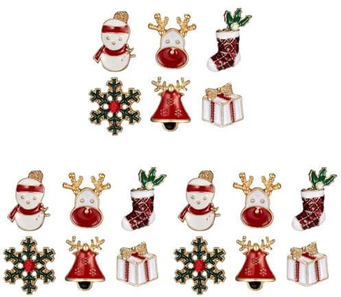BESTYASH Pines de Navidad parpadeantes, 18 unidades, personalizados, corsé de ropa, disfraz de Navidad, broche, broche, broche, joyas, alfileres