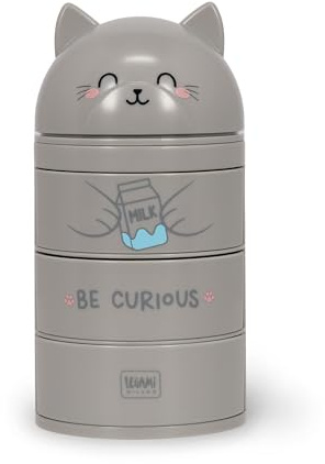 Legami - Desk Organizer, Schreibtisch-Organizer mit 3 seitlich zu öffnenden Schubladen, oberes Fach mit Schiebeverschluß, Kitty-Motiv