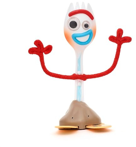 Disney Store Official - Pixars Toy Story - Forky - Interaktive sprechende Actionfigur - 18 cm/7 - Göffel Spielzeug - Über 15 englische Sätze - Interagiert mit Anderen Charakteren - Ab 3 Jahren