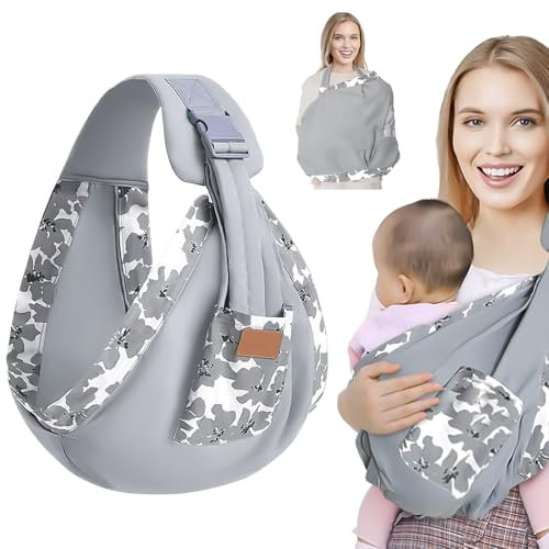Dhqkqg Porte Bebe, Porte-bébé Respirant, Réglable Porte Enfant Multifonction, Porte Bebe Hanche Doux Et Respirant, Du Nouveau-né Au Tout-petit, pour Bébés et Tout-Petits Jusqu'à 20KG,5-42Mois (Gris)