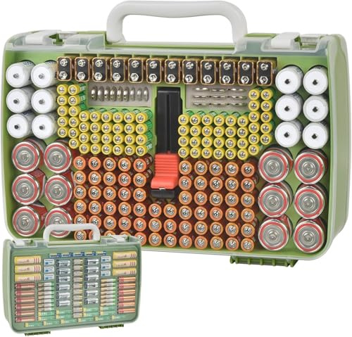 Xuerdon Battery Storage Organizer Case for 269 Batteries with Tester