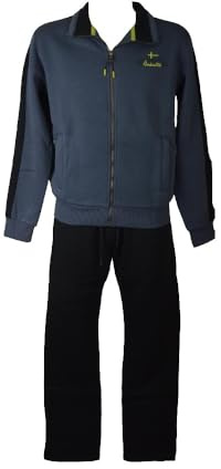Campagnolo Tuta uomo DYNAMIC F.LLI completo tempo libero invernale felpata aperta con zip articolo 8Q77562, 397Z Aviazione/blu, L