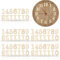 75 Pezzi Numeri di Legno in 5 Set, Numeri dell'Orologio Arabo in Legno con Adesivo per Decorazione Orologio Fai da Te (Colore Originale)