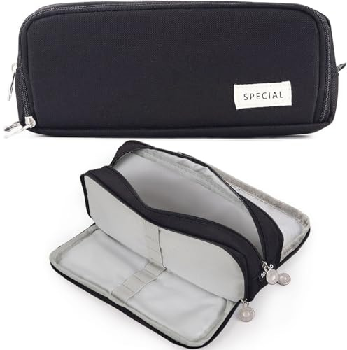 MAMUNU Mäppchen Federmäppchen Mädchen Teenager 3 Fach Große Aufbewahrung Bleistift Tasche Pencil Case für Middle High School College Office Studentin Mädchen Erwachsener Geschenk