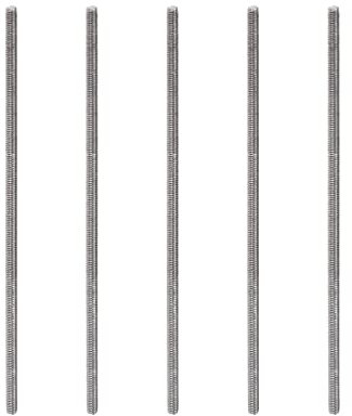 Rebower Entièrement Fileté Tige Acier Inox 304 Droite Main Tige Barre Goujons, [pour Cintres et Pinces et Boulons en U] - M3 x 100mm Mâle Fileté /Argent/ 5Paquet