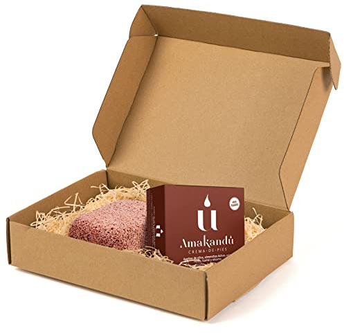 Crema per pelli dure + Pietra pomice naturale - Kit vegano completo per i tuoi piedi - Crema riparatrice per piedi secchi, talloni screpolati e calli + Pietra pomice rimuove la pelle dura