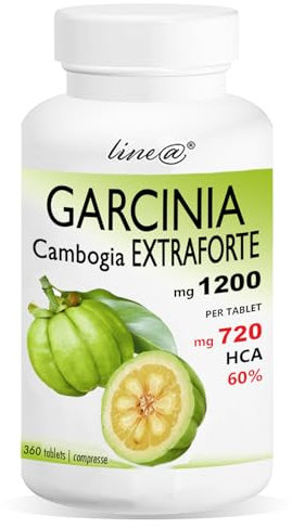 GARCINIA CAMBOGIA EXTRAFORTE 1200mg pro Tablette - 360 Tabletten - 100% PURE (720mg HCA pro Tablette) 100% NATURAL - ITALIENISCHES PRODUKT