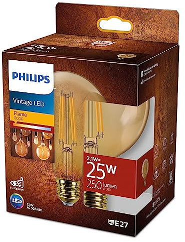 Philips LEDclassic E27 Lampe Gold, ersetzt 25W, warmweiß (1800 Kelvin), Dekolampe