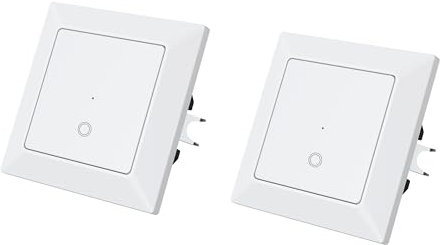 Ucomen 1 Gang Smart Wandschalter, Smart Wall Switch,Smart Life App,kompatibel mit Alexa und Google Home, 2,4 GHz, 2 pack