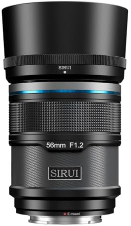 SIRUI Sniper 56mm Lente de Enfoque Automático, F1.2 Objetivo Gran Angular APS-C, E Mount Lente para A6400, A6700, ZV-E10, FX3/30 (E Mount, Negro)