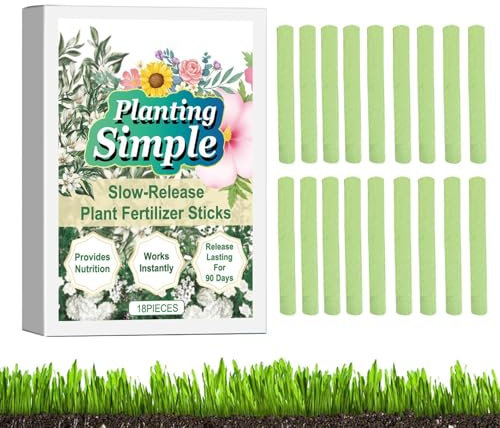 FmtwPhn Plant Fertilizer Sticks | Garden Plant Fertilizer Sticks - Flower Indoor and Outdoor Plants Fertilizer Food Sticks, 18X Plant Food Sticks