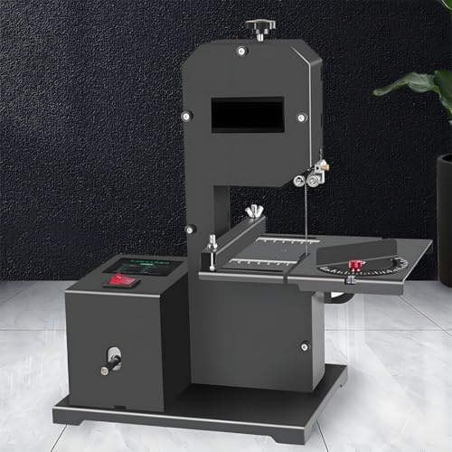 Sega a nastro da 800 W, motore in puro rame, profondità 70 mm + gola 90 mm, base in metallo rinforzato, tagli smussati, 0-45°, per legno duro e legno tenero