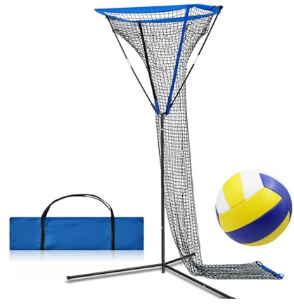 Filets de Volley-Ball Ensemble de Volley-Ball, Filet de Volley-Ball intérieur/extérieur, Installation Facile, équipement de Sport de Plage/Bord de mer/Sports de fête(Blue)