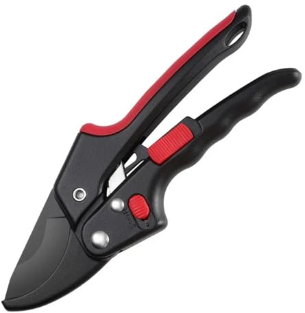 Tijeras de podar acero con trinquete for jardín, tijeras for ramas, for cortar plantas, herramientas jardinería