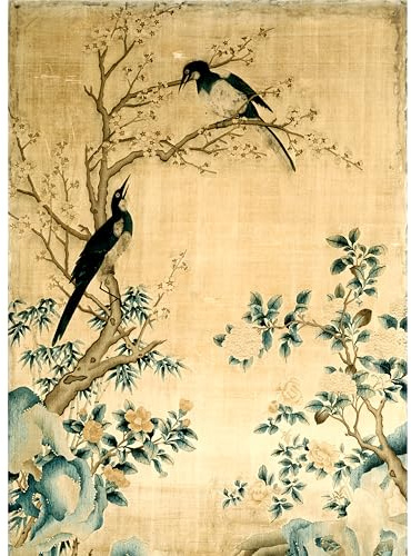 Panneau d'oiseaux chinois 1 papier de riz, 29,2 x 40,6 cm (A3+) – Papier de découpage pour meubles, supports mixtes, cartes et travaux manuels, découpage CRAFT KREATIVELY