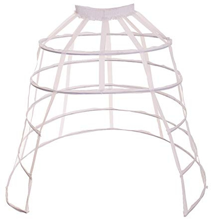 GRACEART Lolita 5 Aros Enaguas Cesto Falda de la jaula deslizamientos nupciales (blanco)