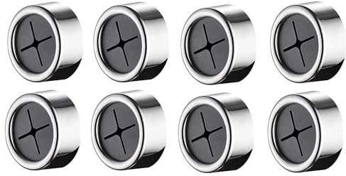 Anlising Lot de 8 Porte-Torchons Autocollant, Ronde Porte Torchon Ventouse, Attache Torchon, Accroche Torchons Adhesif, Sans Perçage Ronde Crochet à Serviette, pour Salle de Bain, Cuisine et Ménage