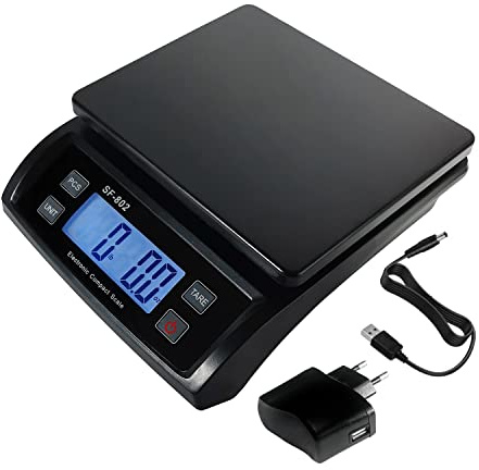 Bilancia Pesapacchi Postale Digitale 30kg, LCD, Tara, Hold e Alimentatore