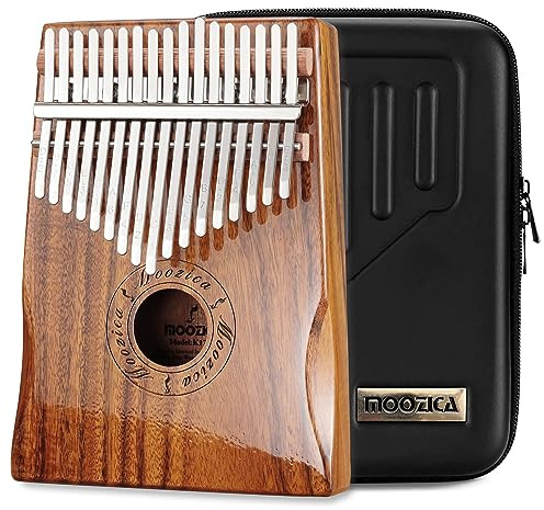 Moozica 17 Keys Kalimba, Professional Symetrial Thumb Piano, Professional Kalimba with High-gloss Finishing Musical Instrument Gift (Acacia Koa-K17K)