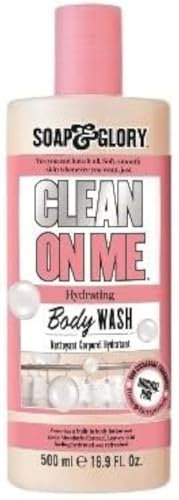 Soap And Glory (Pack of 2) CLEAN ON ME Hydrating Body Wash 500ml & CALL OF FRUITY Refreshing Body Wash 500ml 2 BOTTLES Musk, amber, woody, tropical notes, cream