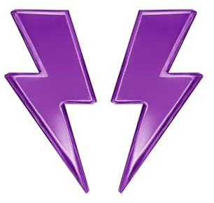 Pendientes Rayo Mujer de Acero y Metacrilato Efecto Espejo (Morado)