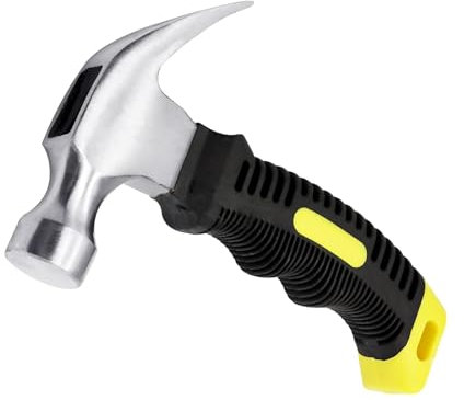 Stainless Steel Mini Claw Hammer Non-Slip Stubby Claw Hammer Useful Durable Small Stubby Hammer Mini Camping Hammer for Indoor Outdoor Using